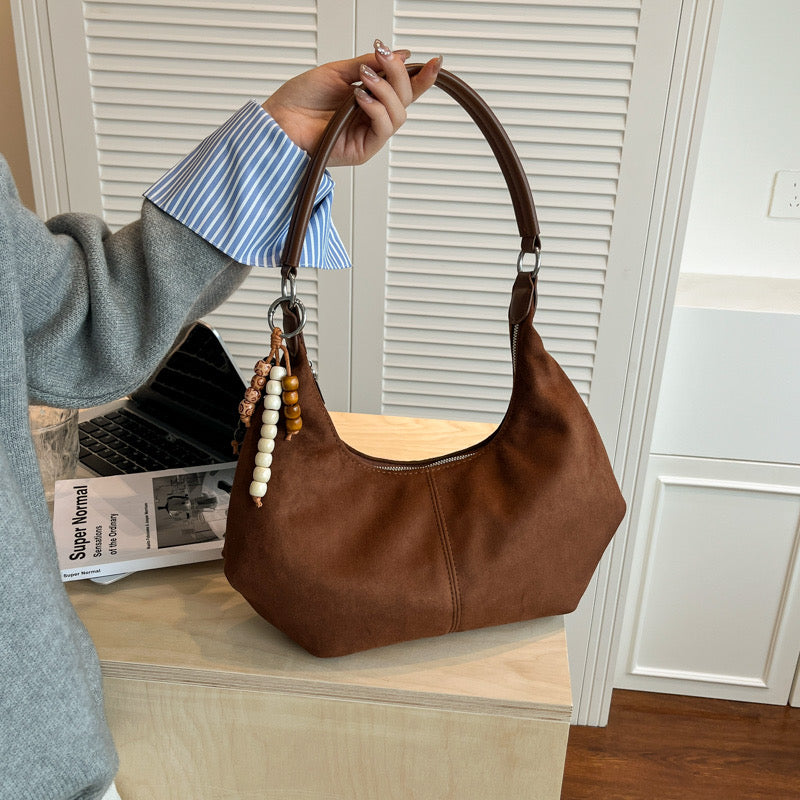 Suede Hobo Bag