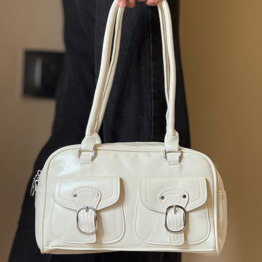 White Flap Shoulder Bag