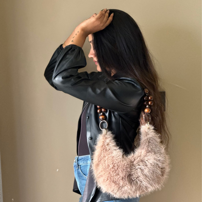 Fur Bucket Shoulder Bag