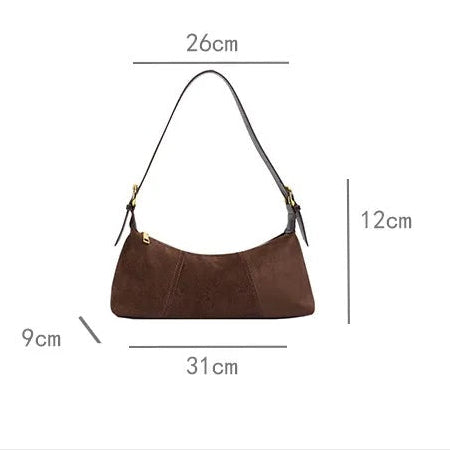 Faux Suede Shoulder Bag