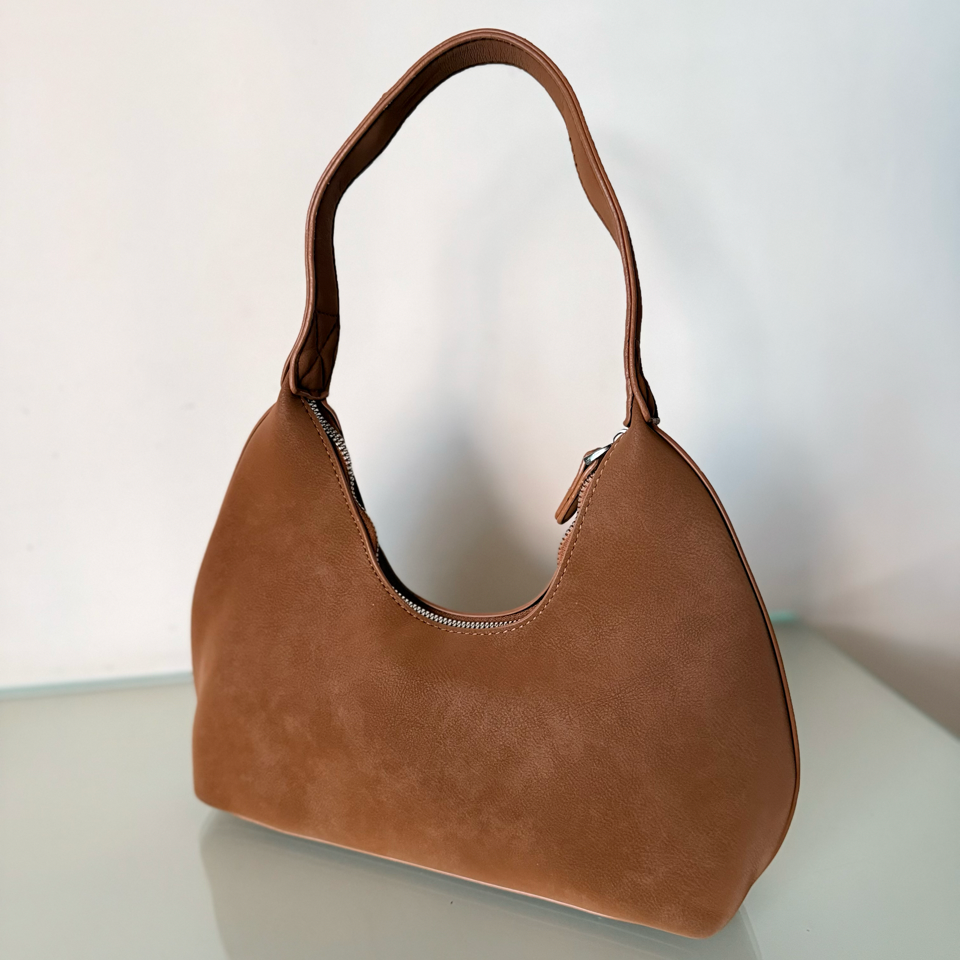 Faux Leather Shoulder Bag
