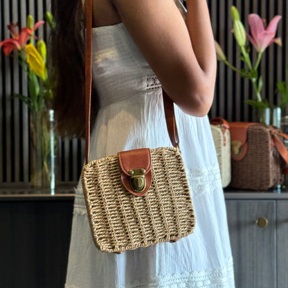 Jute Sling bag- Bali bag-trending beach bag